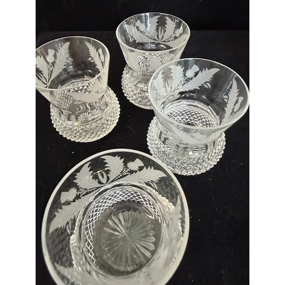 Edinburgh Crystal Whiskey set of 4 Glasses 3.25